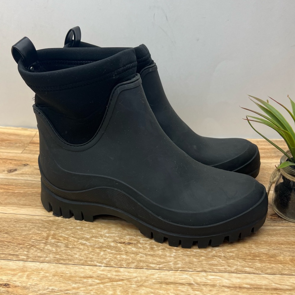 Sam Edelman Louisa Mixed Media Waterproof Rain Boot sz 9